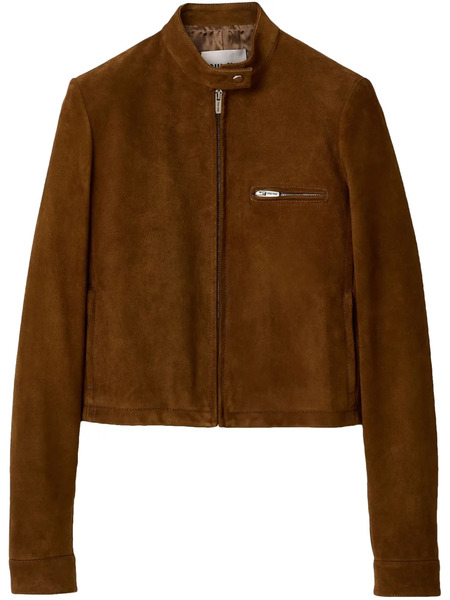  Miu Miu Suede Jacket - F0393 Green 
