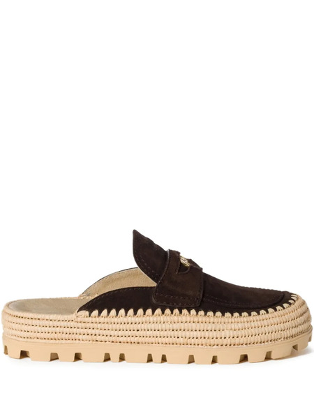  Miu Miu Suede Mules - Brown 