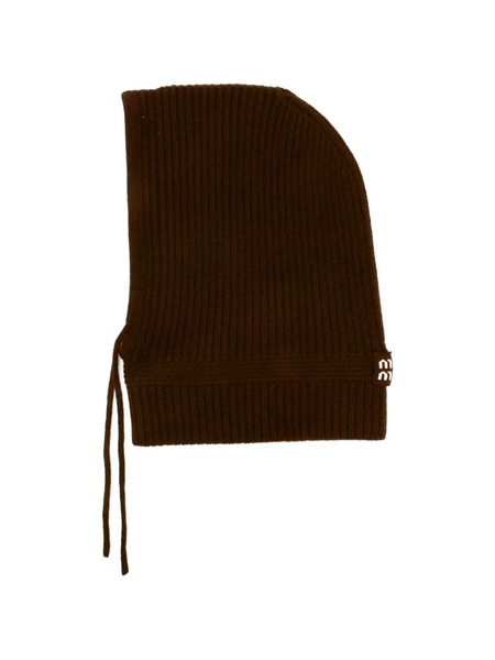  Miu Miu Tie-detail Beanie Hat - Brown 