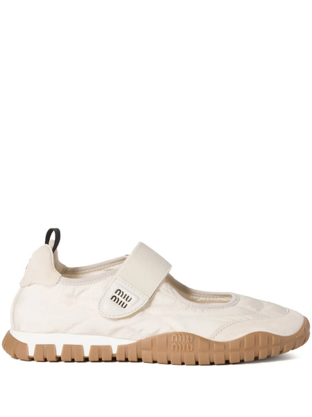  Miu Miu Tyre Ballerina Shoes - Neutrals 