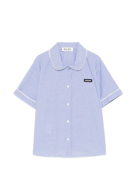  Miu Miu Vichy Pattern Shirt - Blue 