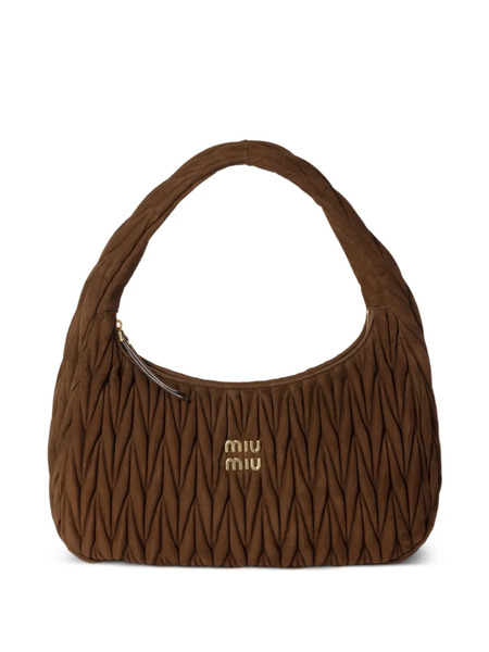  Miu Miu Wander Matelassé Shoulder Bag - Brown 