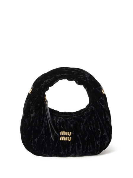  Miu Miu Wander Velvet Mini Bag - Black 