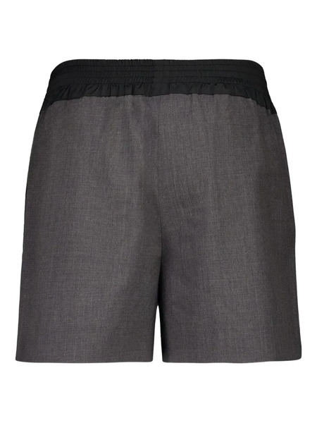  Miu Miu Wool-blend Elastic-waist Shorts - Black 