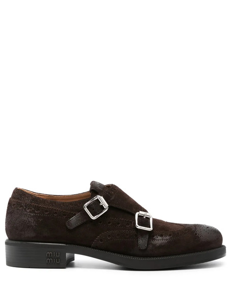  Miu Miu X Church's Leather Brogues - Brown 