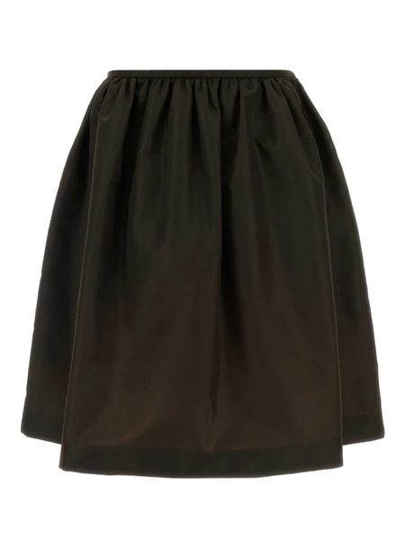  Miu Miu Zip-up Midi Skirt - Brown 