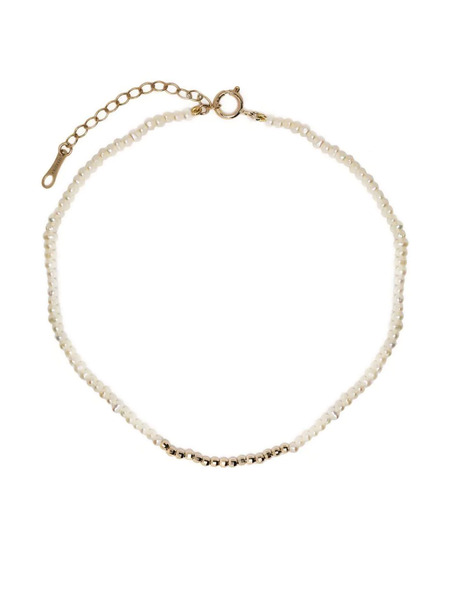  Mizuki 14kt Yellow Gold Pearl Anklet 