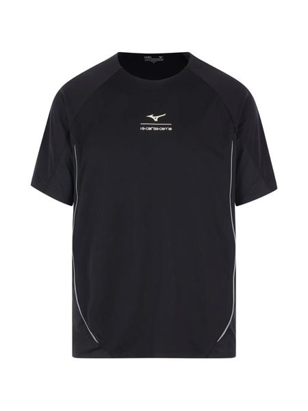  Mizuno Mesh Panel Piping T-shirt - Black 