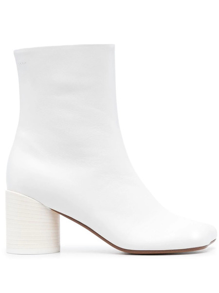 Mm6 Maison Margiela Anatomic 70mm Leather Boots - White 