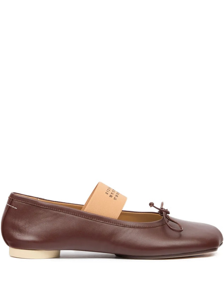  Mm6 Maison Margiela Anatomic Numeric Ballet Flats - Brown 