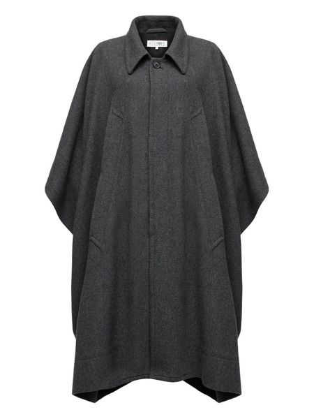  Mm6 Maison Margiela Asymmetric Cape - Grey 