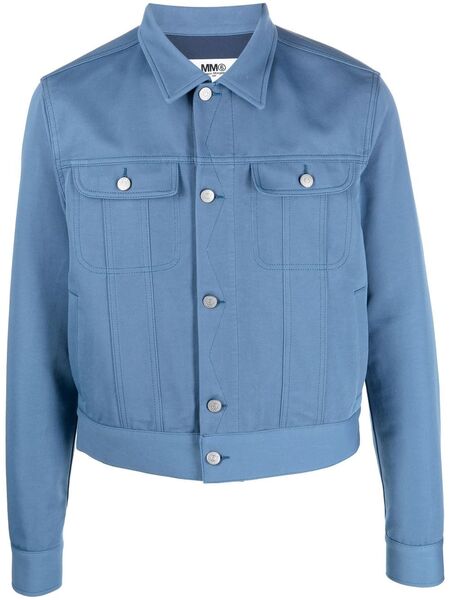  Mm6 Maison Margiela Button-down Denim Jacket - Blue 