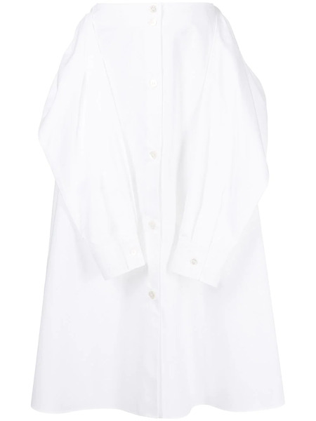  Mm6 Maison Margiela Button-up Sleeve-tie Skirt - White 