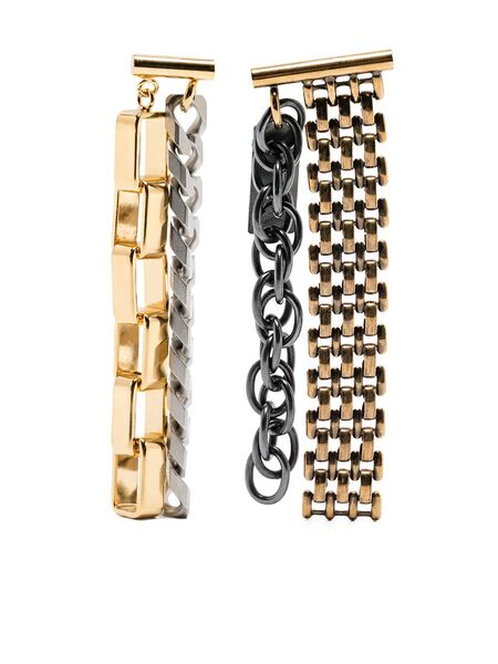  Mm6 Maison Margiela Chain-link Dangle Earrings - Silver 