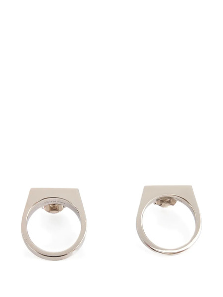  Mm6 Maison Margiela Chevalier Ring Earrings - Silver 