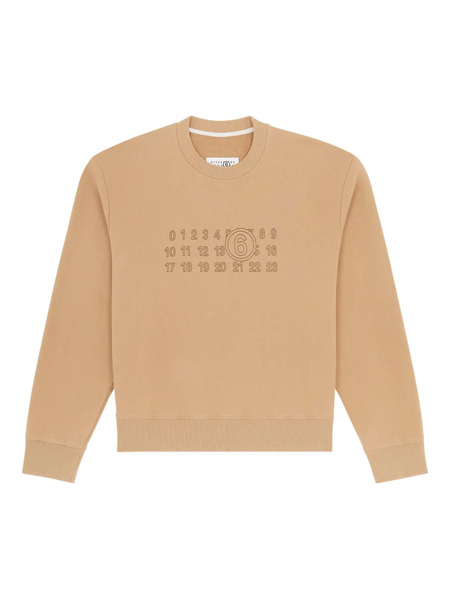  Mm6 Maison Margiela Cotton Sweatshirt - Neutrals 