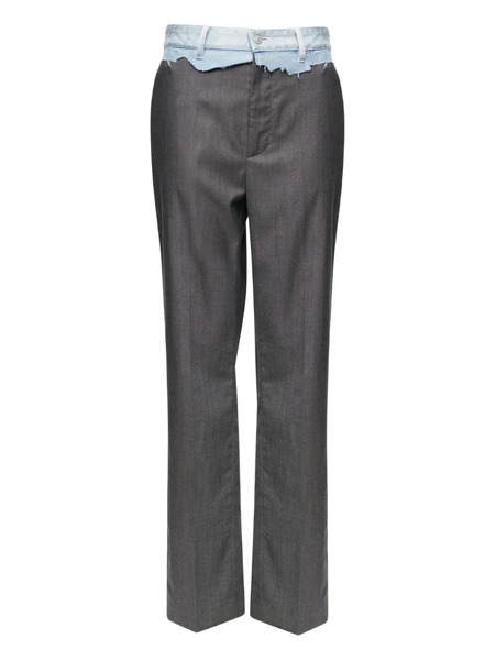  Mm6 Maison Margiela Denim Panel Trousers - Grey 