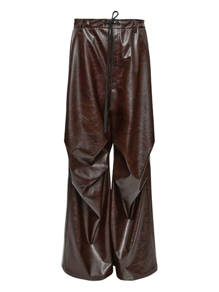  Mm6 Maison Margiela Draped Trousers - Brown 