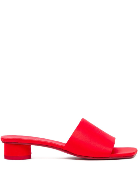  Mm6 Maison Margiela Embossed Block-heel Sandals - Red 