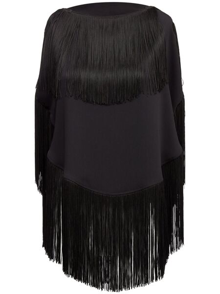  Mm6 Maison Margiela Fringed Top - Black 
