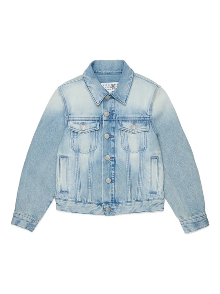  Mm6 Maison Margiela Kids Buttoned Denim Jacket - Blue 