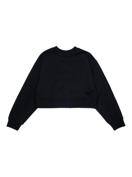  Mm6 Maison Margiela Kids Logo-patch Sweatshirt - Black 