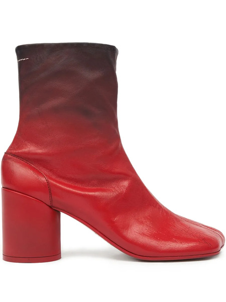  Mm6 Maison Margiela Leather Ankle Boots - Red 