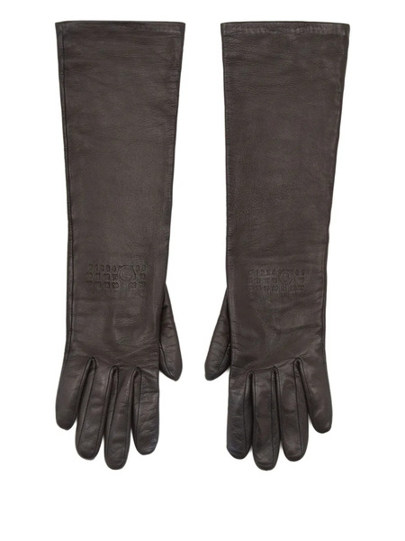  Mm6 Maison Margiela Leather Gloves - Brown 