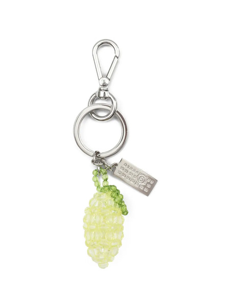  Mm6 Maison Margiela Lemon-shape Beaded Keyring - Yellow 