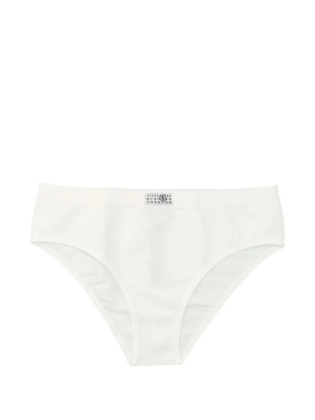  Mm6 Maison Margiela Logo-patch Brief - White 