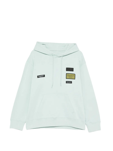  Mm6 Maison Margiela Logo-patch Hoodie - Green 