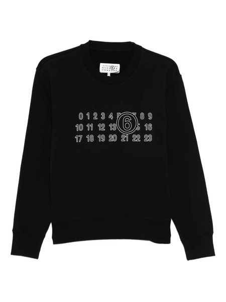  Mm6 Maison Margiela Logo-print Sweatshirt - Black 