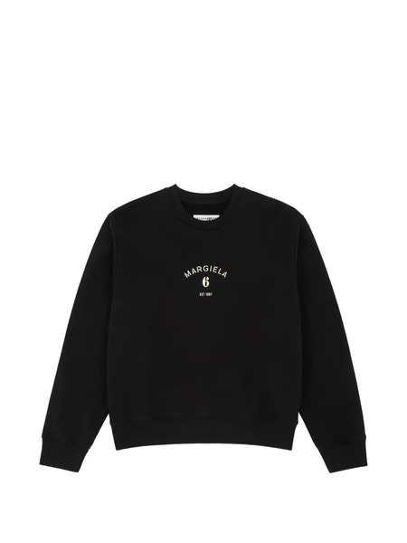  Mm6 Maison Margiela Logo Sweatshirt - Black 