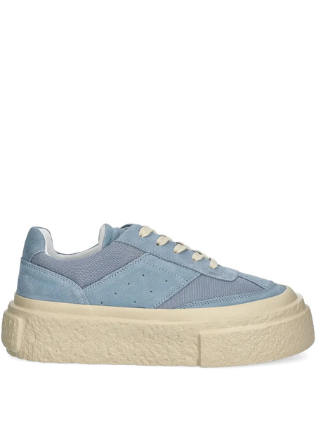  Mm6 Maison Margiela Mesh-panel Suede Sneakers - Blue 