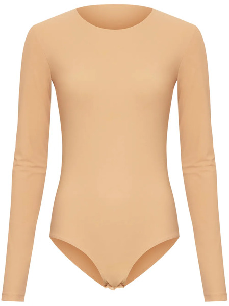  Mm6 Maison Margiela Numbers-motif Bodysuit - Neutrals 
