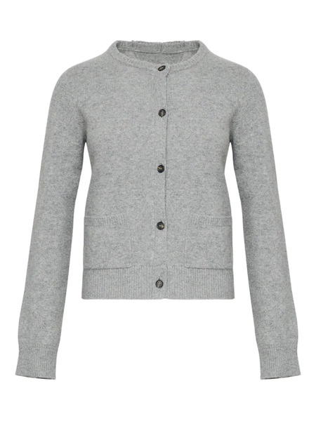  Mm6 Maison Margiela Patch-pocket Button Cardigan - Grey 
