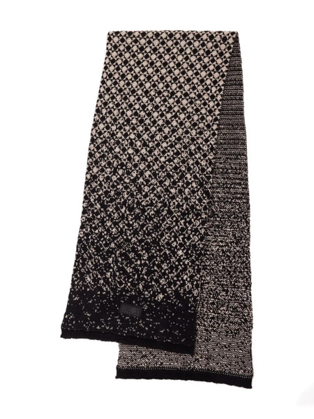  Mm6 Maison Margiela Patterned Knit Scarf - Black 