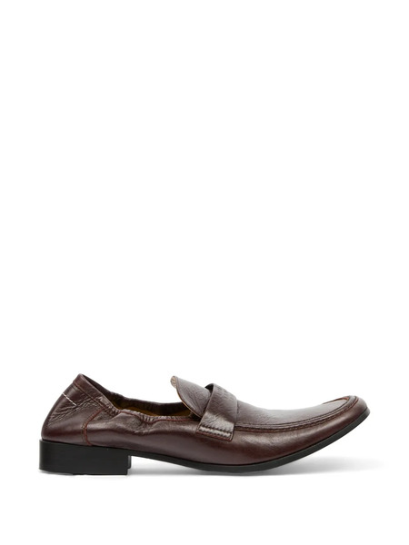  Mm6 Maison Margiela Penny-strap Leather Loafers - Brown 