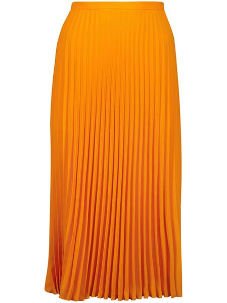  Mm6 Maison Margiela Pleated Skirt - Orange 
