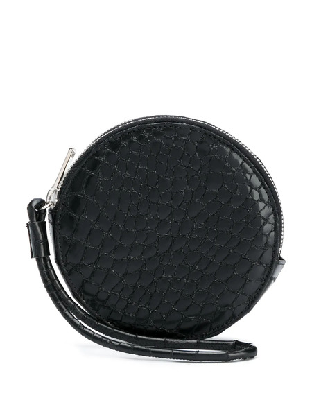  Mm6 Maison Margiela Round Leather Wallet - Black 