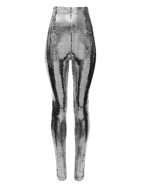  Mm6 Maison Margiela Sequinned Tailored Trousers - Silver 