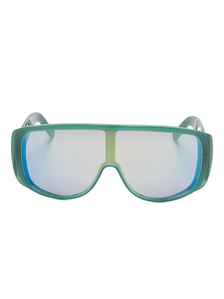  Mm6 Maison Margiela Shield-frame Sunglasses - Green 