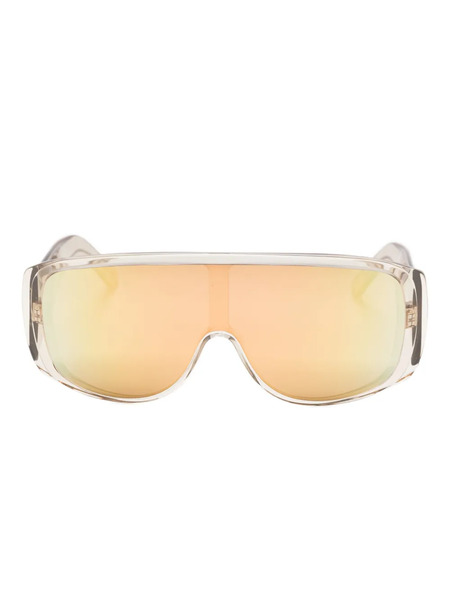  Mm6 Maison Margiela Shield-framed Sunglasses - Neutrals 