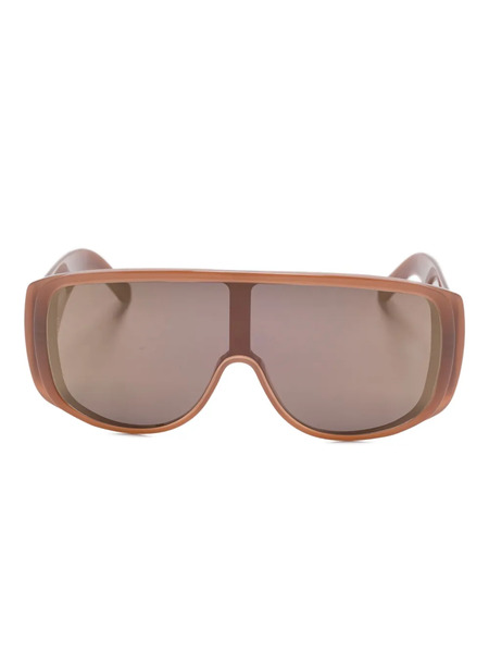  Mm6 Maison Margiela Shield Sunglasses - Brown 