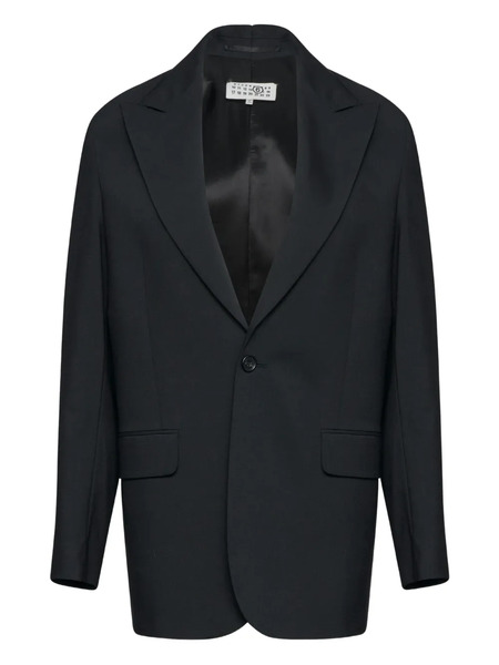  Mm6 Maison Margiela Single-button Tailored Blazer - Black 