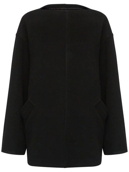  Mm6 Maison Margiela Single-stitch Felted Sweatshirt - Black 