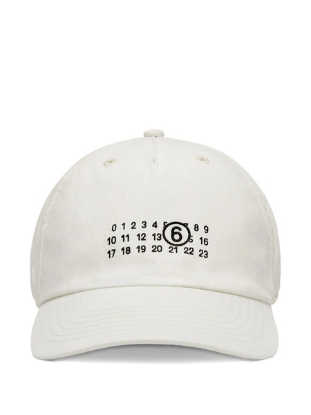  Mm6 Maison Margiela Spiga Capsule Numbers Baseball Hat - White 