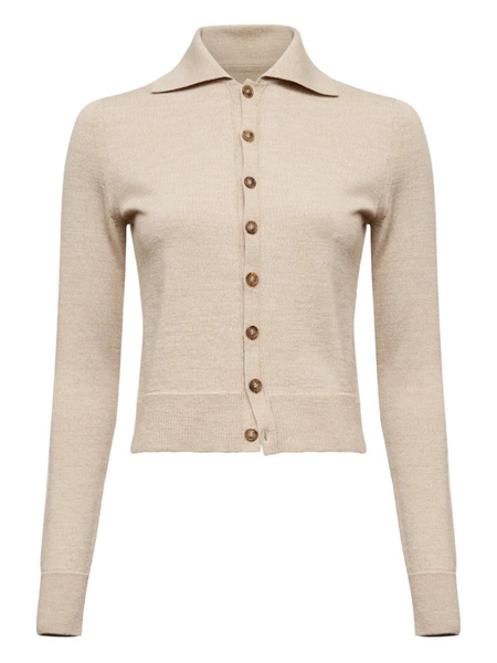 Mm6 Maison Margiela Spread-collar Cardigan - Neutrals 