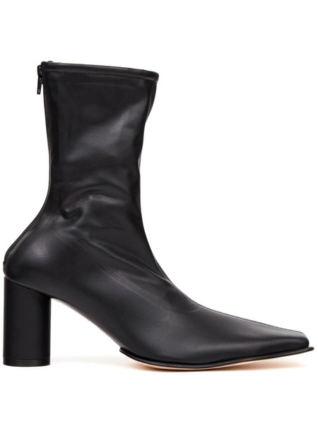  Mm6 Maison Margiela Trunk Leather Boots - Black 