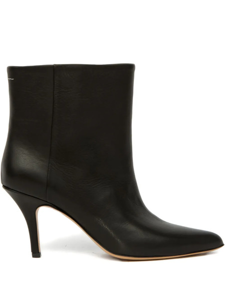  Mm6 Maison Margiela Trunk Leather Boots - Black 